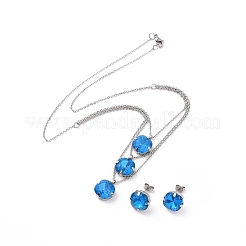 Ensembles de colliers et boucles d'oreilles en acier inoxydable 304&nbsp;SJEW-O099-M