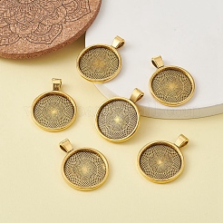 Aluminium-Anhänger Fassungen für Cabochons&nbsp;PALLOY-YW0001-69AG