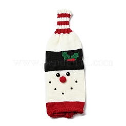 Weihnachtshülle für Weinflaschen aus Acrylfaser&nbsp;AJEW-M214-01