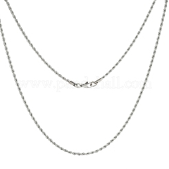 Collane in acciaio inossidabile 304 anti-ossidazione collane unisex con catena a corda&nbsp;NJEW-507L-10
