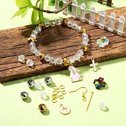 Kits de fabrication de boucles d'oreilles sur le thème de Pâques&nbsp;DIY-LS0003-84