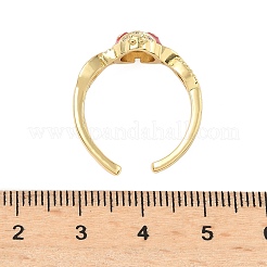 Micro cuivres ouvrent zircone cubique anneaux de manchette&nbsp;RJEW-A069-07G