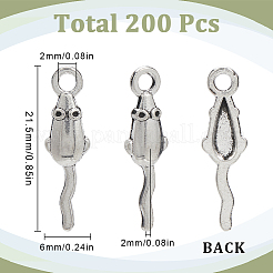 200 pz ciondoli in lega di zinco in stile tibetano&nbsp;TIBEP-SC0003-11