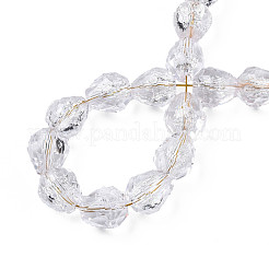 Transparent Knistern Glasperlen Stränge&nbsp;GLAA-N051-03