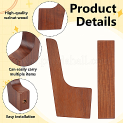 8 appendiabiti da parete in legno&nbsp;AJEW-DR0003-08