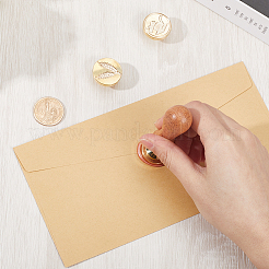 3 Stile Graduierung Thema goldenen Ton Messing Wachs Siegel Stempel Kopf&nbsp;AJEW-CP0007-50A-04