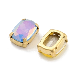 Opale rectangle cousue sur strass&nbsp;RGLA-G024-03A-G