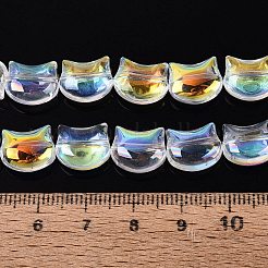 Chapelets de perles en verre transparent électrolytique&nbsp;EGLA-N057-08A-01