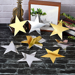 48 Stück 2 Farben Papier Glitzerstern Wanddekoration&nbsp;AJEW-SP0001-16B