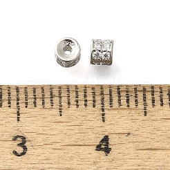 925 Sterling Silber Micro Pave klare Kubisch Zirkonia Abstandsperlen&nbsp;STER-U006-14P