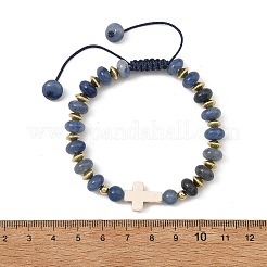 Braccialetti intrecciati da donna con perline a rondella miste&nbsp;BJEW-JB14385