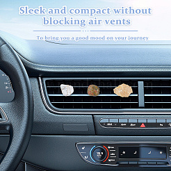 8 pieza de clips para ventilación de aire de coche con piedras preciosas naturales&nbsp;HJEW-DC00108