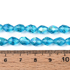 Trasparenti perle di vetro placca fili&nbsp;EGLA-N023-6x8mm-A07