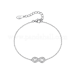 Set di collana e bracciale in argento s925 con zirconi Infinity&nbsp;JF1593-4