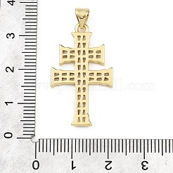 Religiöse Messinganhänger mit Mikropavé-Fassung aus klaren Zirkonia&nbsp;KK-B177-03G-01