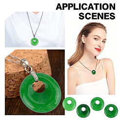 16 Stück gefärbte natürliche Malaysia Jade Donut/Pi Disc Charms&nbsp;G-HY0001-98