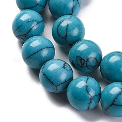 Filo di perline turchesi sintetici&nbsp;G-L605-G01-04A