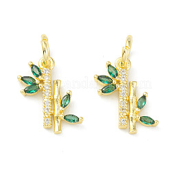 Dijes de circonio cúbico pavé de latón chapado en rack&nbsp;KK-G464-08G