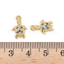Breloques en laiton avec zircone cubique de micro pave&nbsp;X1-KK-C099-01K-G