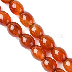 Oval natürliche Karneolperlen Stränge&nbsp;G-D622-06-A