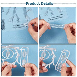 1 Bogen transparente Silikonstempel&nbsp;DIY-GF0007-03