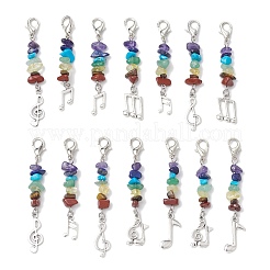 Decorazioni pendenti con chakra in citrino naturale&nbsp;HJEW-JM03359