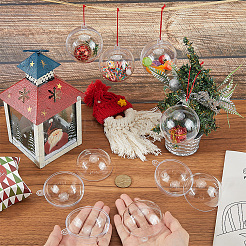 10 Stück transparente Acryl-Weihnachtskugel-Anhänger&nbsp;DIY-CP0013-38A