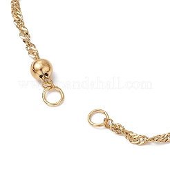 2 stücke 2 farben 304 edelstahl singapur kette armbänder machen&nbsp;AJEW-JB01307