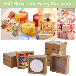 Cajas de regalo de papel plegables y cuadradas para guardar cosas&nbsp;CON-WH0110-42B-03