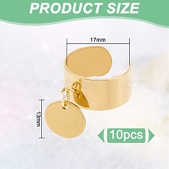 Bagues de manchette ouvertes en acier inoxydable 304&nbsp;RJEW-UN00013