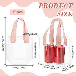 Bolsas de regalo de plástico transparente con asa&nbsp;ABAG-WH0044-96