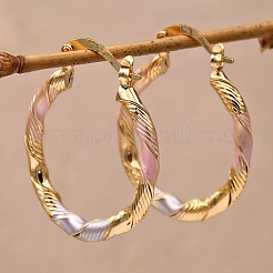 Orecchini a cerchio in ottone ritorto&nbsp;FS-WGA1A3A-01