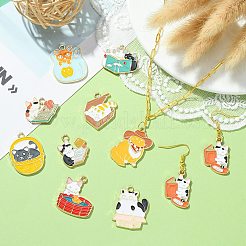 20pcs 10 colgantes de esmalte de aleación de estilo&nbsp;ENAM-SZ0004-25