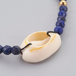 Bracelets de perles tressées en lapis-lazuli naturel (teint)&nbsp;BJEW-JB04079-02