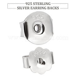 4 paio di orecchini a bottone in argento sterling placcati in rodio&nbsp;STER-BBC0001-02