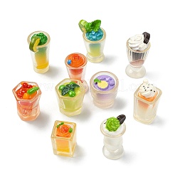 20 pièce de 10 styles de décorations miniatures en résine pour boissons fraîches&nbsp;DJEW-CJ0001-22