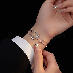 925 bracelet multi-rangs en argent sterling avec chaînes satellites&nbsp;FS-WG85B83-01