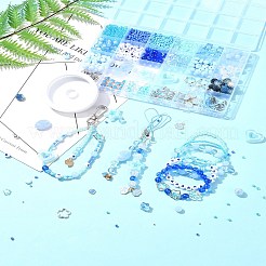 Kit per realizzare cinturini per cellulare fai da te color oceano&nbsp;DIY-FS0006-56