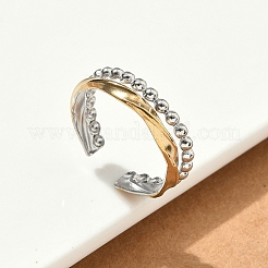 Doppelfarbige Manschettenringe aus Edelstahl 304&nbsp;RJEW-S635-01GP-D
