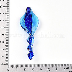 Handmade sabbia lampwork oro grandi ciondoli&nbsp;LAMP-T023-09B