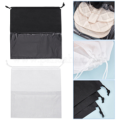 10 pz. 2 sacchetti portaoggetti con coulisse in tessuto non tessuto bianco&nbsp;ABAG-WR0001-03
