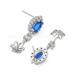 Boucles d'oreilles en laiton pavées de zircone cubique&nbsp;KK-C172-07P