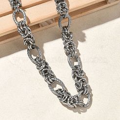 9.5 mm lange byzantinische Ketten aus Edelstahl 304 für Damen und Herren&nbsp;NJEW-Z115-04P
