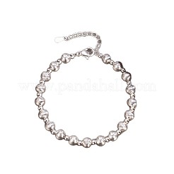 Runde Armbänder aus Messingperlen für Damen&nbsp;WG861DA-01