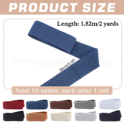 10 Rolle elastisches Polyesterband in 10 Farben&nbsp;OCOR-PH0004-63C