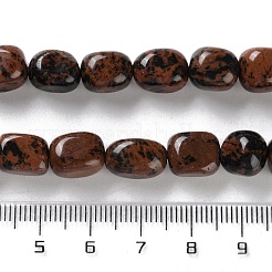 Natur Mahagoni Obsidian Perlen Stränge&nbsp;G-P497-01D-02