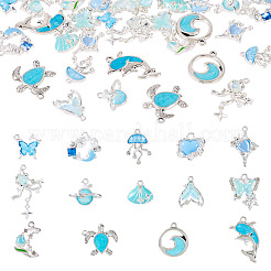 30 Stück Anhänger aus Legierung mit Strass und Emaille&nbsp;PALLOY-TA0002-54