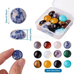 Cabochon di pietre preziose naturali e sintetiche da 24 pz 12&nbsp;G-FW0001-05