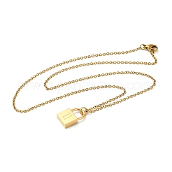Collane con ciondolo a catena rolo in acciaio inossidabile 304&nbsp;NJEW-S444-01G-21