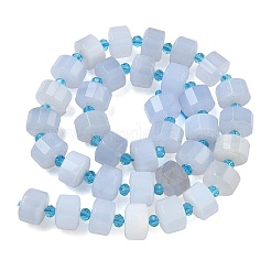 Stränge aus natürlichen violetten Chalcedonperlen&nbsp;G-G453-G07-7x12mm